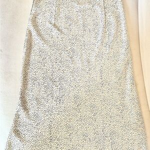 Rachel Zoe Cream and Black Speckled Pencil Skirt